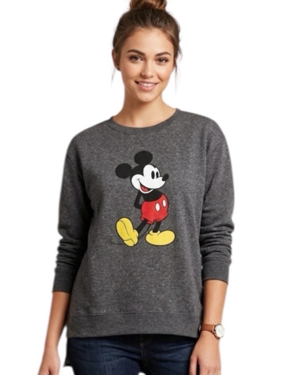Disney | Tops | Disney Mickey Mouse Gray 3d Textured Sweatshirt X Air ...